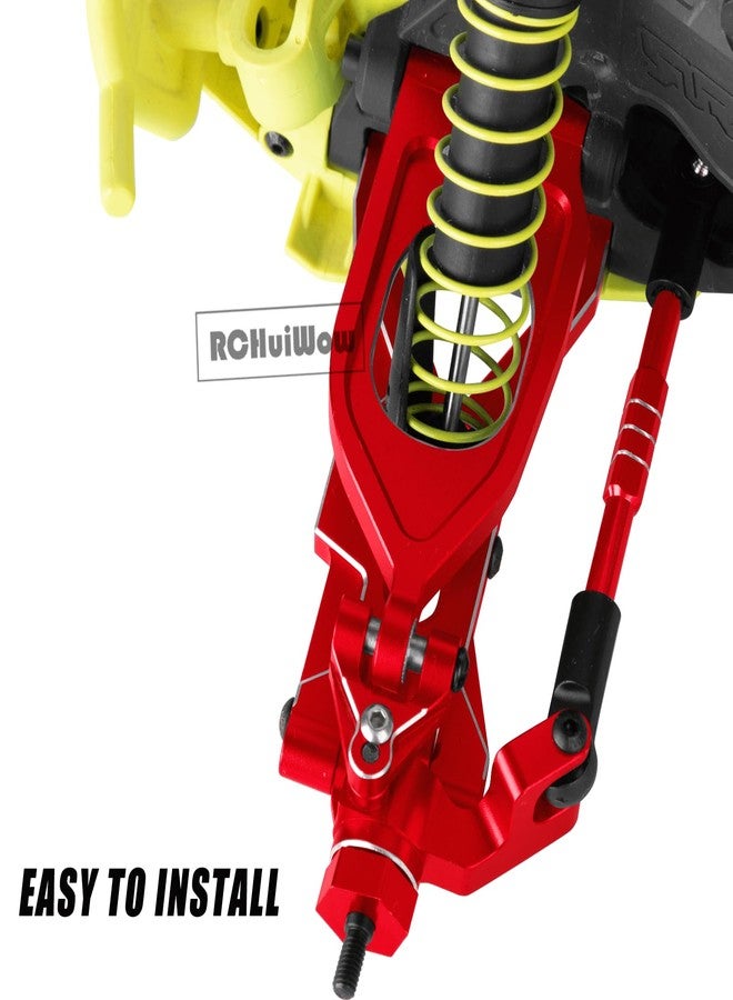 مجموعة وصلات توجيه مركبة من RCHuiWow RC، وصلات ضبط زاوية العجلات، قطع غيار مُحسّنة لسيارات Gorgon 2WD، Fury 2WD، Fury 223S، Quake 223S، Vorteks 2WD، Vorteks 223S بمقياس 1/10، بديل للرقم ARA330753، لون أحمر - Image 3